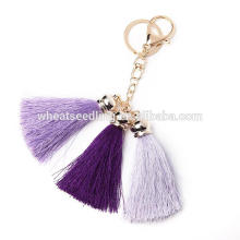 chinese supplier colorful promotional custom tassel keychain